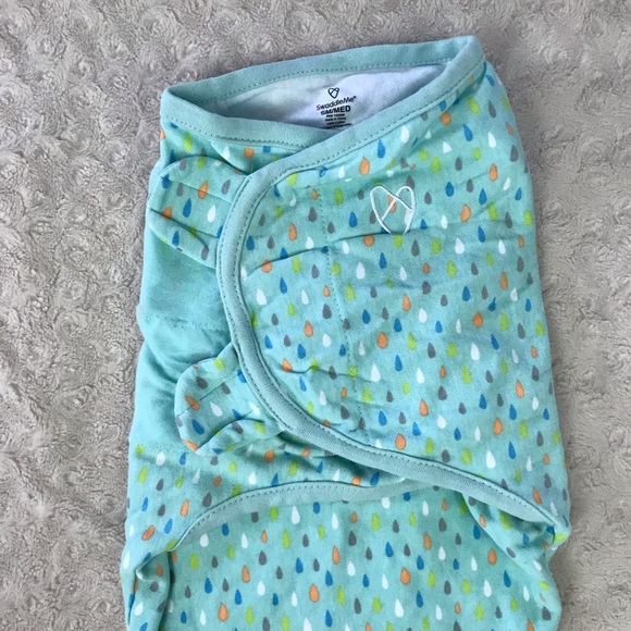 SwaddleMe Swaddle Wrap Sm/Med Raindrop Print - Picture 2 of 7